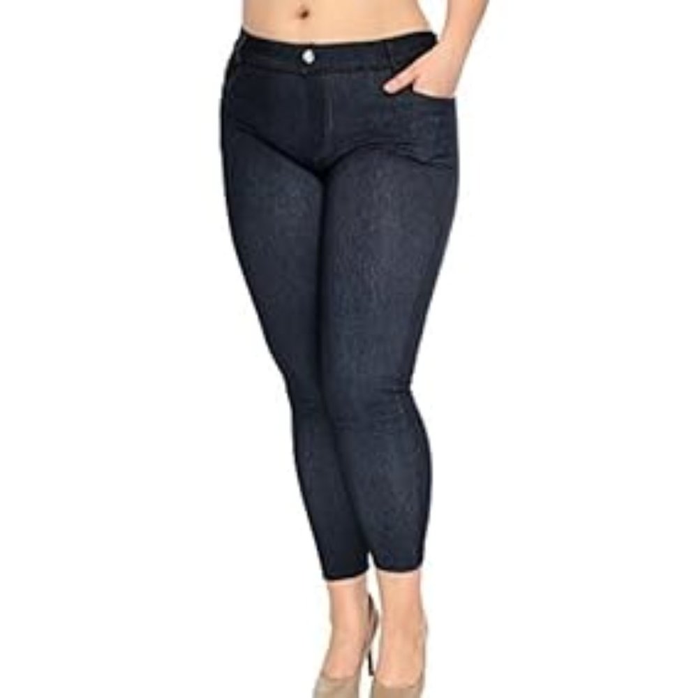Simplicity Women's Queen Size Stretchy Jeggings w/ Front Pockets